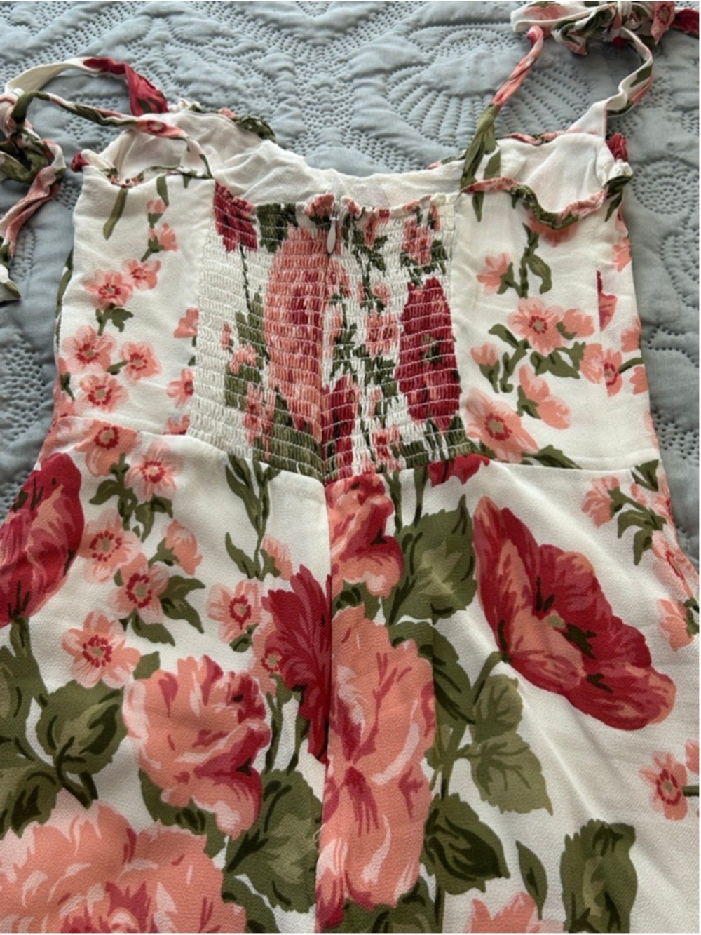 Reformation Nikita Etienne Floral Midi Dress Size 2 Tie Strap Cottagecore - Picture 7 of 13